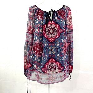 WHITE HOUSE BLACK MARKET BOHO SHEER TOP